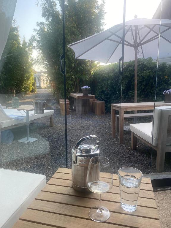 Outdoor terrace with view